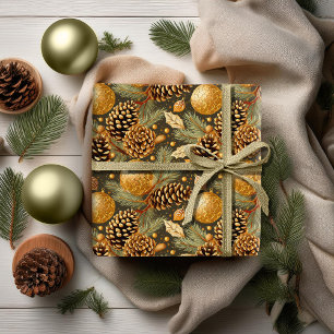 Earth Tones Weihnachtsmuster#29 ID1009 Geschenkpapier