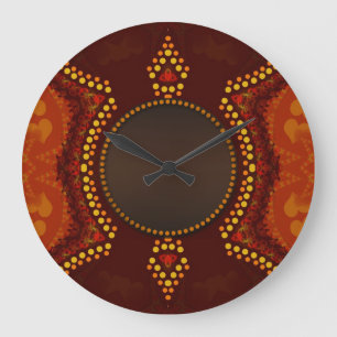 Earth Tribal Love Wall Clock Große Wanduhr