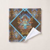 Earth und Sky Mandala Badhandtuch Set (Waschlappen)