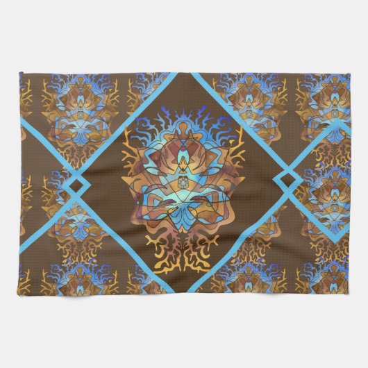 Earth und Sky Mandala Geschirrtuch (Horizontal)