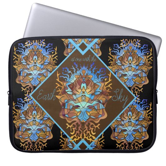 Earth und Sky Mandala Laptopschutzhülle (Vorderseite)