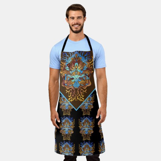 Earth und Sky Mandala Schürze (Getragen)