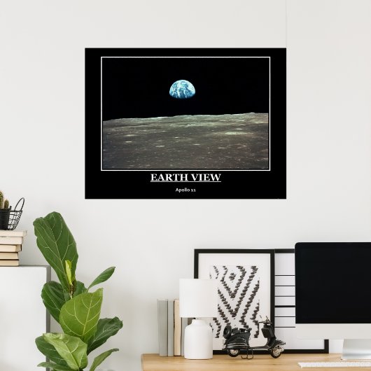 Earth View Apollo 11 Poster (Heimbüro)