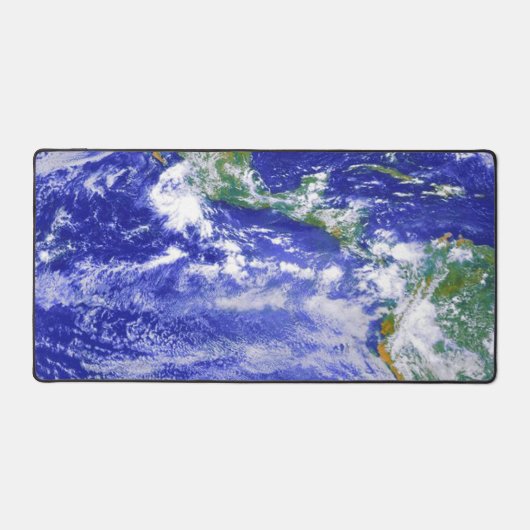 Earth View Continents Oceans Space Theme Schreibtischunterlage (Vorderseite)