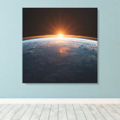 Earth View From Space | Blue Planet Astronaut Leinwanddruck (Insitu (Holzboden))