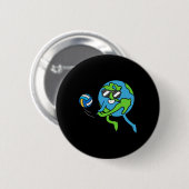 Earth Volleyll Earth Day Environmental Awareness S Button (Vorne & Hinten)