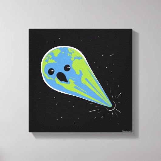 Earth Vs. Black Hole Leinwanddruck (Vorderseite)