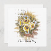 Earth Water Color CORNUCOPIA Einladung (Vorne/Hinten)