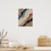 Earth & Water Harmony abstrakte Kunst Poster (Küche)