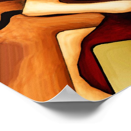 Earth Weave Fine Abstrakt Digital Poster (Ecke)