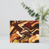 Earth Weave Fine Abstrakt Digital Postkarte (Stehend Vorderseite)