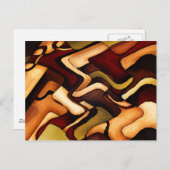 Earth Weave Fine Abstrakt Digital Postkarte (Vorne/Hinten)