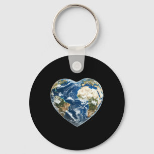 Earth World Heart - Happy Earth Day - Rett The Pla Schlüsselanhänger