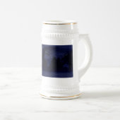 Earth World Map City Lights am Night Satellite Bierglas (VorderseiteRechts)