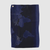 Earth World Map City Lights am Night Satellite Golfhandtuch (Vorderseite)