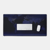 Earth World Map City Lights am Night Satellite Schreibtischunterlage (Tastatur & Maus)