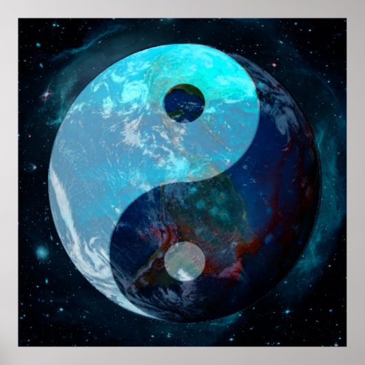 Earth Yin Yang Poster (Vorne)