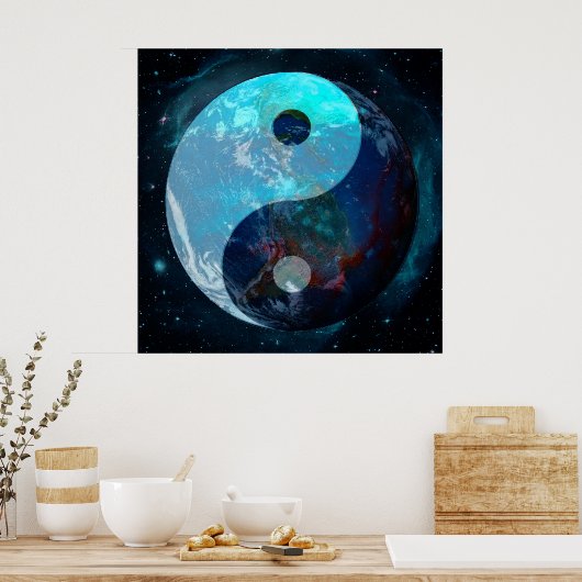 Earth Yin Yang Poster (Küche)