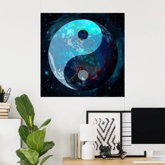 Earth Yin Yang Poster (Heimbüro)