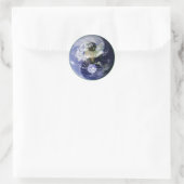 Earth Yin ・ Yang Runder Aufkleber (Tasche)