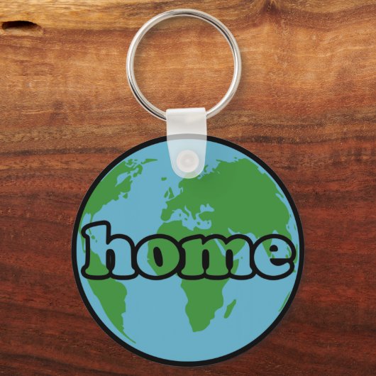 Earth Zuhause Schlüsselanhänger (Rückseite)