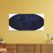 EarthÃ, Âs vom Menschen erzeugte Nachtlichter Leinwanddruck (Insitu (Wohnzimmer))
