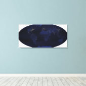 EarthÃ, Âs vom Menschen erzeugte Nachtlichter Leinwanddruck (Insitu (Holzboden))