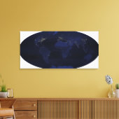 EarthÃ, Âs vom Menschen erzeugte Nachtlichter Leinwanddruck (Insitu (Wohnzimmer))