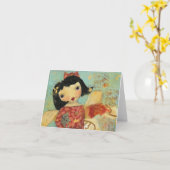 Eartha und Angel, leere Note Card Karte (Gelbe Blume)