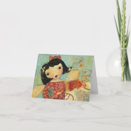Eartha und Angel, leere Note Card Karte (Vorderseite)