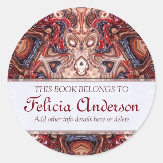 Earthalia: Buchzeichen Runder Aufkleber (Vorderseite)