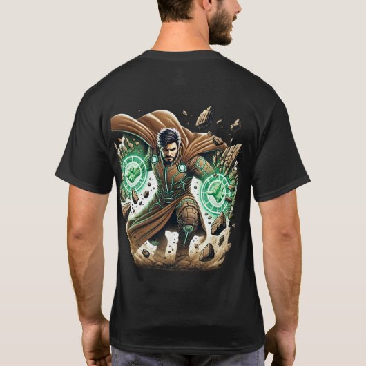 Earthbound Guardian - Superhero T - Shirt (Rückseite)