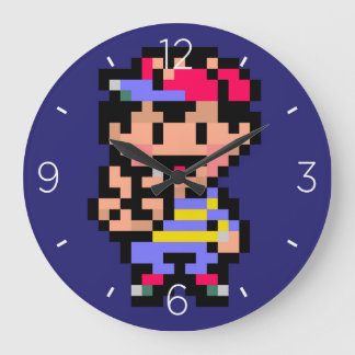 Earthbound Ness sprite Große Wanduhr