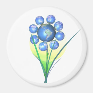 Earthday Blume Magnet