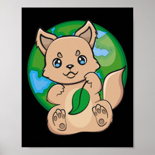 Earthday Dingo Liebe World Earth Day Recycc Poster