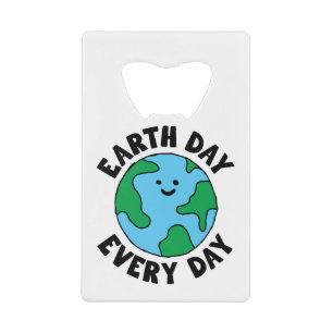 EarthDay Jeden Tag umweltfreundliches Icon Happy E Geldbeutel Flaschenöffner