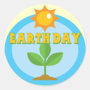 Earthday Shirts und Geschenke Runder Aufkleber