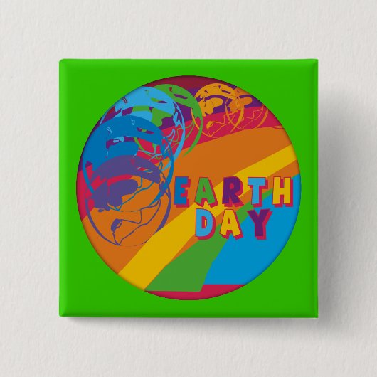Earthday T-Shirts und Geschenke Button (Vorderseite)