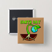 Earthday T-Shirts und Geschenke Button (Vorne & Hinten)
