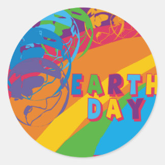 Earthday T Shirts und Geschenke Runder Aufkleber