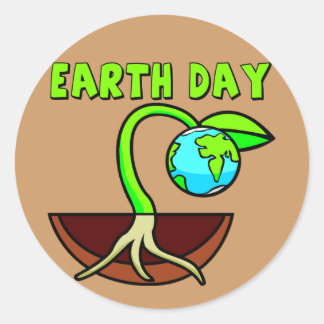 Earthday T Shirts und Geschenke Runder Aufkleber