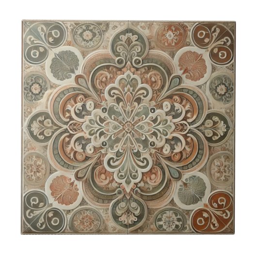 Earthen Bohemisch Maximalist Fliese (Vorderseite)