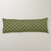 Earthen Green Kariert Polyester Body Pillow 20 x 5 Seitenschläferkissen (Rückseite)