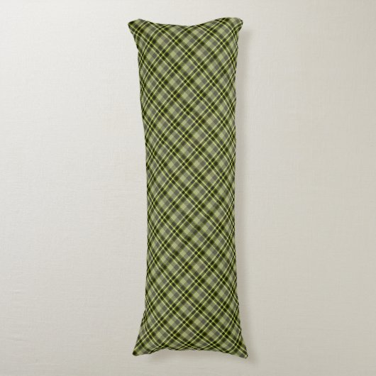 Earthen Green Kariert Polyester Body Pillow 20 x 5 Seitenschläferkissen (Vorderseite Vertikal)