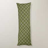 Earthen Green Kariert Polyester Body Pillow 20 x 5 Seitenschläferkissen (Rückseite (Vertikal))