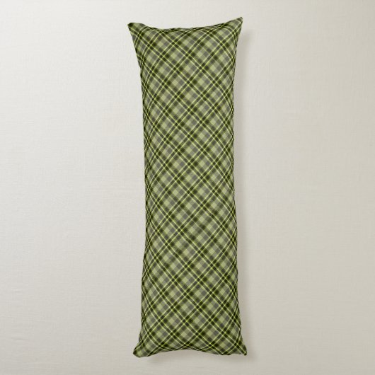 Earthen Green Kariert Polyester Body Pillow 20 x 5 Seitenschläferkissen (Rückseite (Vertikal))