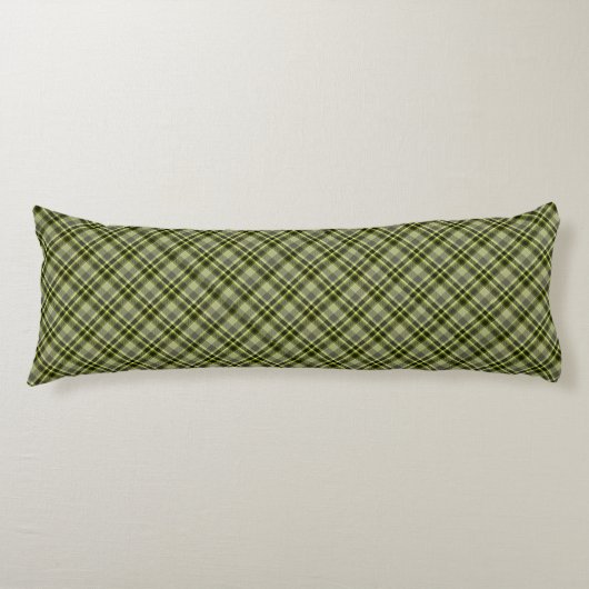 Earthen Green Kariert Polyester Body Pillow 20 x 5 Seitenschläferkissen (Vorderseite)