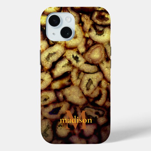 Earthen Green Quarz Agates Monogramm Case-Mate iPhone Hülle (Rückseite)