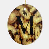 Earthen Green Quarz Agates Monogramm Keramik Ornament (Links)