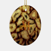 Earthen Green Quarz Agates Monogramm Keramik Ornament (Rechts)